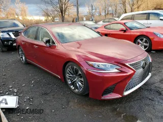 2018 Lexus LS with VIN JTHB51FF5J5005774, listed as a Copart auction lot 53837745 with 21,328 mi miles and Salvage Title. Bid and sale history available at carsss.com. Image 4.