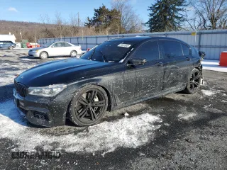 2017 BMW 7 Series 750i with VIN WBA7F0C36HGM22261, listed as a Copart auction lot 41641805 with 58,185 mi miles and Salvage Title. Bid and sale history available at carsss.com. Image 1.