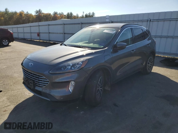 2022 Ford Escape Titanium Plug-In Hybrid with VIN 1FMCU0LZ8NUB74213, listed as a Copart auction lot 77133004 with 18,490 mi miles and Salvage title. Bid and sale history available at DreamBid. Image 1.