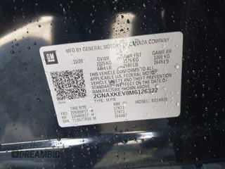 2021 Chevrolet Equinox LT z VIN 2GNAXKEV8M6126322, wystawiony jako IAAI lot #41879017 z przebiegiem 116 489 mil mil oraz . Historia ofert i sprzedaży dostępna na DreamBid. Obrazek 9.