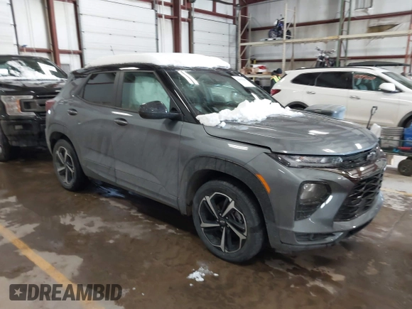 2021 Chevrolet TrailBlazer RS with VIN KL79MTSL3MB017287, listed as a IAAI auction lot 41618940 with 40,994 mi miles. Bid and sale history available at carsss.com. Image 1.
