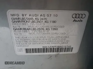 2011 Audi Q5 Premium Plus with VIN WA1LFAFP2BA016746, listed as a Copart auction lot 62543795 with 147,161 mi miles and Salvage title. Bid and sale history available at DreamBid. Image 13.