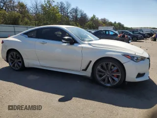 2021 Infiniti Q60 Red Sport 400 with VIN JN1FV7LL3MM560753, listed as a Copart auction lot 69859814 with 38,625 mi miles and Salvage title. Bid and sale history available at DreamBid. Image 4.