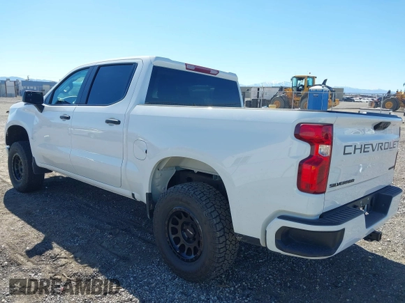 2024 Chevrolet Silverado 1500 Custom with VIN 1GCPABEK7RZ157809, listed as a IAAI auction lot 41632954 with 7,884 mi miles and . Bid and sale history available at DreamBid. Image 3.