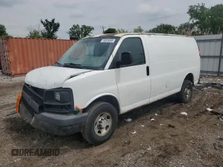 2007 Chevrolet Express Cargo with VIN 1GCGG25V971136318, listed as a Copart auction lot 58559585 with 235,681 mi miles and Salvage title. Bid and sale history available at DreamBid. Image 1.