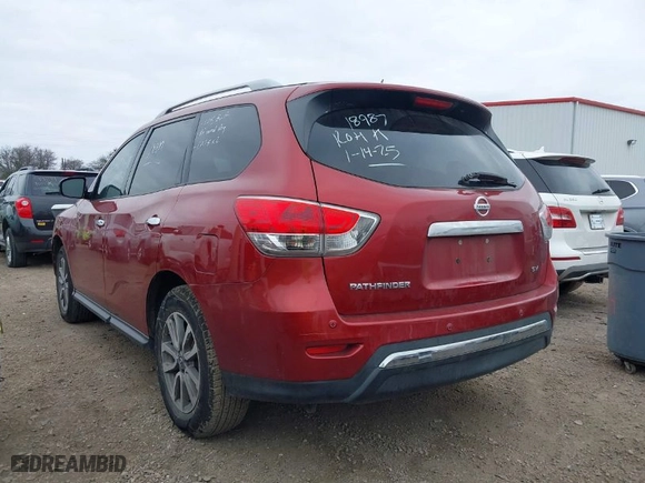 2014 Nissan Pathfinder SV with VIN 5N1AR2MNXEC618987, listed as a IAAI auction lot 41593401 with 152,764 mi miles. Bid and sale history available at carsss.com. Image 3.
