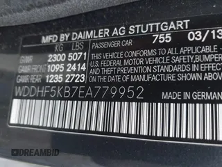 2014 Mercedes-Benz E 350 Sport with VIN WDDHF5KB7EA779952, listed as a IAAI auction lot 42308290 with 100,000 mi miles and . Bid and sale history available at DreamBid. Image 9.