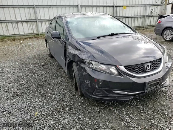 2013 Honda Civic Sdn LX with VIN 2HGFB2F52DH301391, listed as a Copart auction lot 52258755 with 89,859 mi miles and Salvage Title. Bid and sale history available at carsss.com. Image 10.