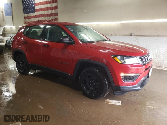 2018 Jeep Compass Sport with VIN 3C4NJCAB8JT300622, listed as a Copart auction lot 51066835 with 96,741 mi miles and Salvage Title. Bid and sale history available at carsss.com. Image 4.