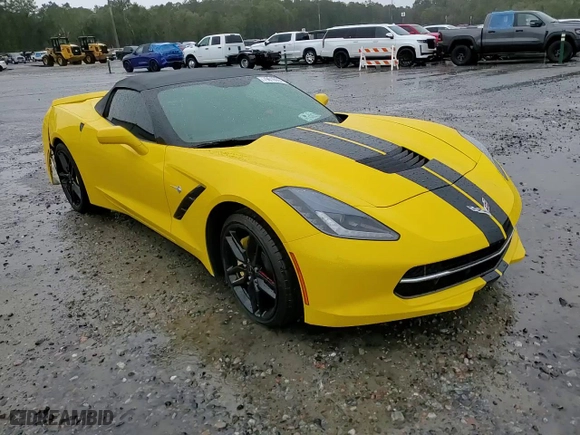 2014 Chevrolet Corvette Stingray 2LT with VIN 1G1YD3D76E5118394, listed as a Copart auction lot 79616994 with 0 mi miles and Salvage Title. Bid and sale history available at carsss.com. Image 13.