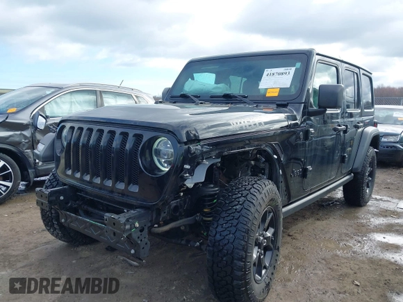 2022 Jeep Wrangler Unlimited Sport S with VIN 1C4HJXDG0NW102631, listed as a IAAI auction lot 41870893 with 43,968 mi miles. Bid and sale history available at carsss.com. Image 18.