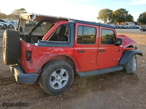 2018 Jeep Wrangler Unlimited Sport with VIN 1C4HJXDN8JW240779, listed as a Copart auction lot 80621854 with 109,956 mi miles and Salvage Title. Bid and sale history available at carsss.com. Image 3.