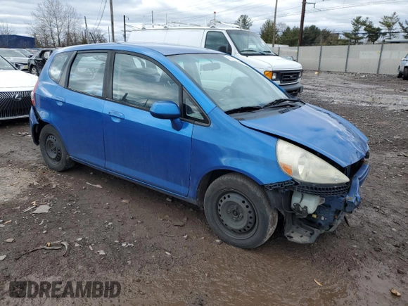 2008 Honda Fit with VIN JHMGD38438S065502, listed as a Copart auction lot 47936835 with 166,958 mi miles and Salvage Title. Bid and sale history available at carsss.com. Image 4.