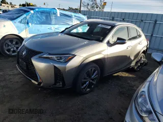 2021 Lexus UX with VIN JTHE9JBH3M2050145, listed as a Copart auction lot 86389664 with 24,937 mi miles and Salvage Title. Bid and sale history available at carsss.com. Image 1.