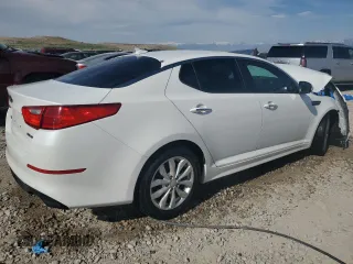 2014 Kia Optima EX with VIN 5XXGN4A77EG300577, listed as a Copart auction lot 52990645 with Not Provided miles and Salvage Title. Bid and sale history available at carsss.com. Image 3.