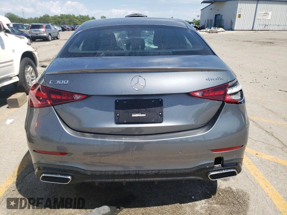 2024 Mercedes-Benz C 300 with VIN W1KAF4HB6RR184794, listed as a Copart auction lot 60930154 with 1,246 mi miles and Salvage Title. Bid and sale history available at DreamBid. Image 6.