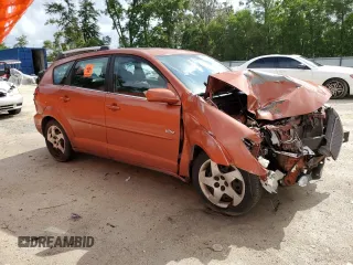 2005 Pontiac Vibe with VIN 5Y2SL63875Z409443, listed as a Copart auction lot 54958525 with 187,005 mi miles and Salvage title. Bid and sale history available at DreamBid. Image 4.