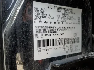 2016 Ford F-350 Platinum with VIN 1FT8W3BT8GEA27437, listed as a Copart auction lot 52374365 with Not Provided miles and Salvage Title. Bid and sale history available at DreamBid. Image 12.