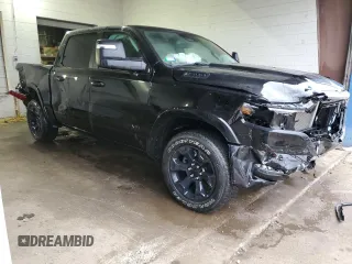 2025 Ram 1500 Big Horn with VIN 1C6SRFFPXSN511220, listed as a Copart auction lot 44011285 with 20,861 mi miles and Salvage Title. Bid and sale history available at carsss.com. Image 4.