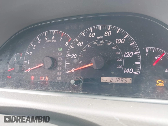 2005 Toyota Camry LE with VIN 4T1BF32K15U091945, listed as a IAAI auction lot 42124503 with 212,951 mi miles and . Bid and sale history available at DreamBid. Image 7.
