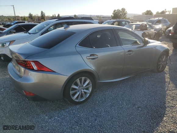 2016 Lexus IS 200t with VIN JTHBA1D25G5024667, listed as a Copart auction lot 46319275 with 101,638 mi miles and Salvage Title. Bid and sale history available at carsss.com. Image 3.