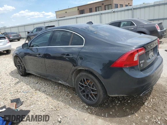 2014 Volvo S60 T6 with VIN YV1902FH9E2281527, listed as a Copart auction lot 60855454 with 0 mi miles and Salvage Title. Bid and sale history available at carsss.com. Image 2.