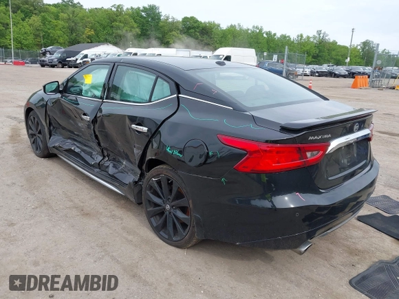 2017 Nissan Maxima SV with VIN 1N4AA6AP6HC411922, listed as a IAAI auction lot 42254493 with 100,331 mi miles and . Bid and sale history available at DreamBid. Image 3.
