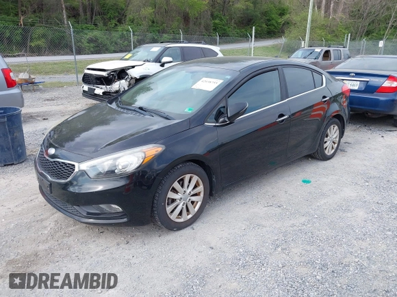 2014 Kia Forte EX with VIN KNAFX4A86E5049938, listed as a IAAI auction lot 42038755 with 82,016 mi miles. Bid and sale history available at carsss.com. Image 2.