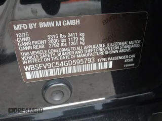 2016 BMW M5 z VIN WBSFV9C54GD595793, wystawiony jako IAAI lot #42101121 z przebiegiem 58 775 mil mil oraz . Historia ofert i sprzedaży dostępna na DreamBid. Obrazek 9.
