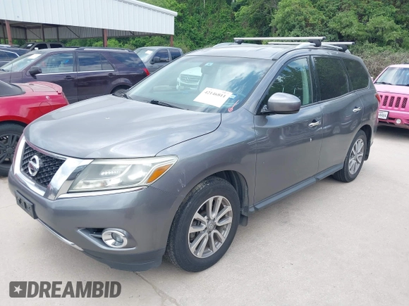 2015 Nissan Pathfinder SV z VIN 5N1AR2MN7FC607589, wystawiony jako IAAI lot #42146811 z przebiegiem 183 968 mil mil oraz . Historia ofert i sprzedaży dostępna na DreamBid. Obrazek 2.