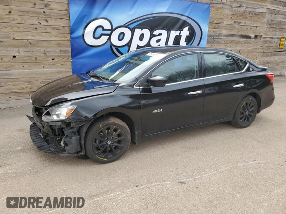 2018 Nissan Sentra S with VIN 3N1AB7AP7JY308537, listed as a Copart auction lot 52090275 with 76,636 mi miles and Clean Title. Bid and sale history available at DreamBid. Image 1.