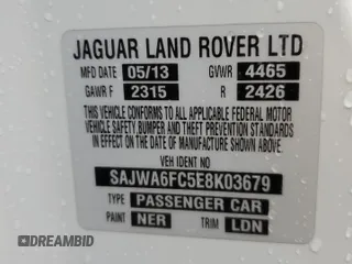 2014 Jaguar F-Type S with VIN SAJWA6FC5E8K03679, listed as a Copart auction lot 72376114 with 101,622 mi miles and Salvage Title. Bid and sale history available at DreamBid. Image 14.