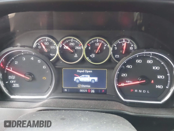 2021 Chevrolet Silverado 1500 RST with VIN 3GCUYEET6MG174912, listed as a IAAI auction lot 41359036 with 58,325 mi miles. Bid and sale history available at carsss.com. Image 7.
