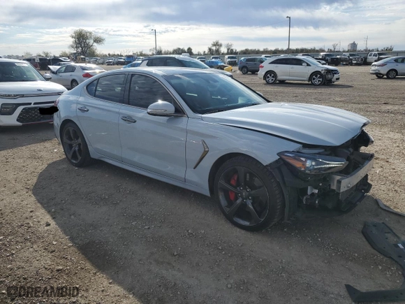 2020 Genesis G70 3.3T with VIN KMTG34LE3LU064052, listed as a Copart auction lot 83573294 with 56,514 mi miles and Salvage Title. Bid and sale history available at carsss.com. Image 4.