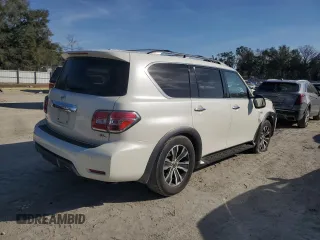 2020 Nissan Armada SL with VIN JN8AY2ND8L9109346, listed as a Copart auction lot 43010145 with 32,268 mi miles and Salvage Title. Bid and sale history available at carsss.com. Image 3.