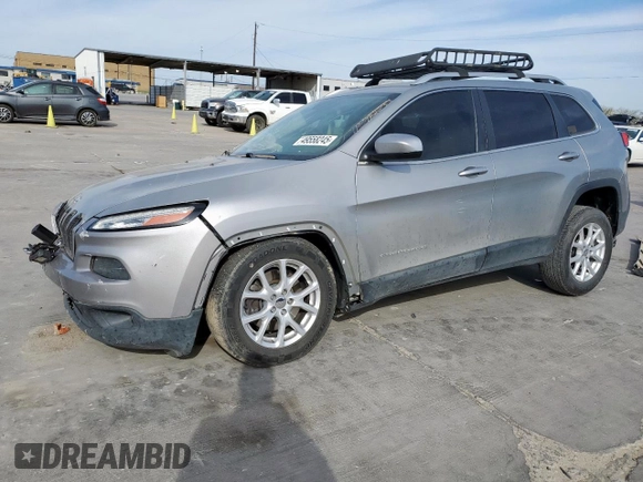2015 Jeep Cherokee Latitude with VIN 1C4PJLCB4FW539933, listed as a Copart auction lot 49558245 with 142,828 mi miles and Salvage Title. Bid and sale history available at carsss.com. Image 1.