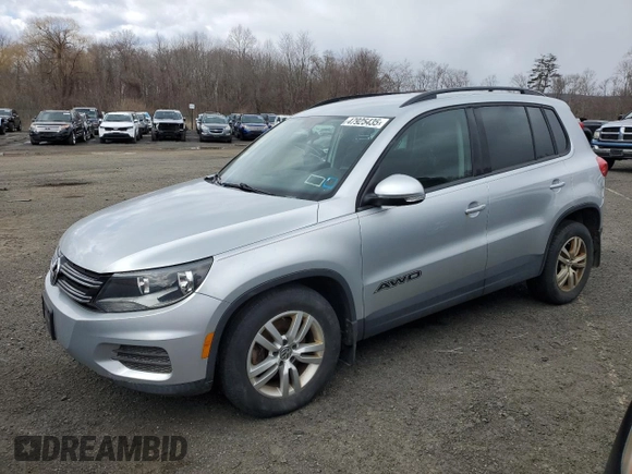 2017 Volkswagen Tiguan S with VIN WVGBV7AXXHK000128, listed as a Copart auction lot 47925435 with 140,257 mi miles and Clean Title. Bid and sale history available at DreamBid. Image 1.