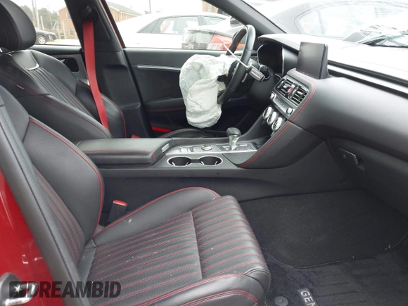 2023 Genesis G70 3.3T with VIN KMTG54TE7PU115245, listed as a IAAI auction lot 41420913 with 28,383 mi miles. Bid and sale history available at carsss.com. Image 5.