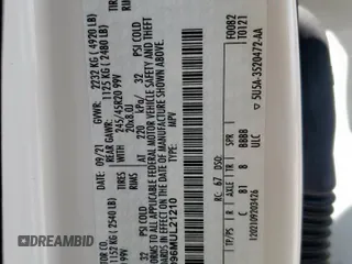 2021 Lincoln Corsair Reserve z VIN 5LMCJ2D96MUL21210, wystawiony jako Copart lot #59164185 z przebiegiem 57 578 mil mil oraz Szkoda całkowita • Salvage title. Historia ofert i sprzedaży dostępna na DreamBid. Obrazek 13.