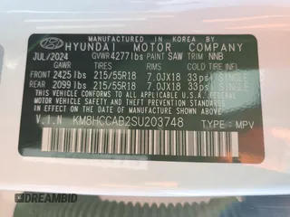 2025 Hyundai Kona SEL Convenience with VIN KM8HCCAB2SU203748, listed as a Copart auction lot 73600544 with 292 mi miles and Salvage Title. Bid and sale history available at DreamBid. Image 14.