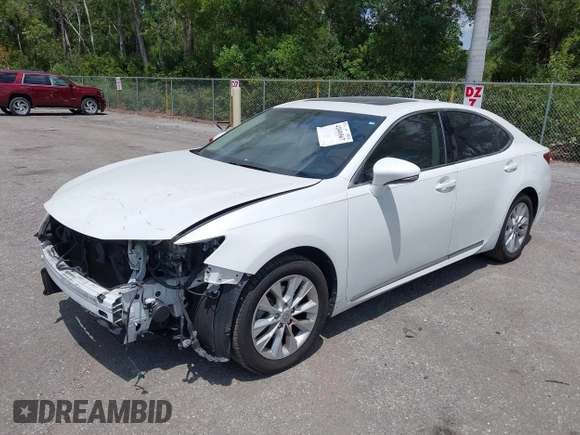 2013 Lexus ES 300h Hybrid with VIN JTHBW1GG0D2002520, listed as a IAAI auction lot 42049567 with 195,538 mi miles. Bid and sale history available at carsss.com. Image 2.