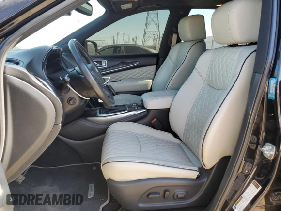 2019 Infiniti QX60 Pure with VIN 5N1DL0MN9KC566394, listed as a Copart auction lot 62879095 with 56,448 mi miles and Salvage title. Bid and sale history available at DreamBid. Image 7.