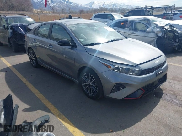 2023 Kia Forte GT-Line with VIN 3KPF54AD7PE568333, listed as a IAAI auction lot 41778382 with 24,536 mi miles. Bid and sale history available at carsss.com. Image 1.