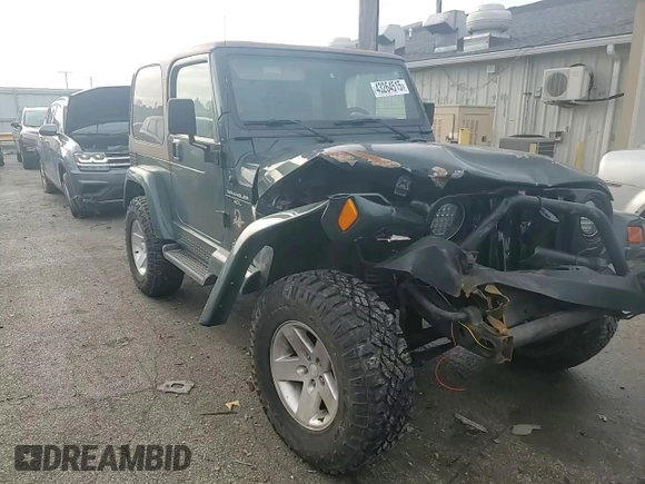 2001 Jeep Wrangler Sahara with VIN 1J4FA59S51P324010, listed as a Copart auction lot 43264515 with 163,056 mi miles and Salvage Title. Bid and sale history available at carsss.com. Image 11.