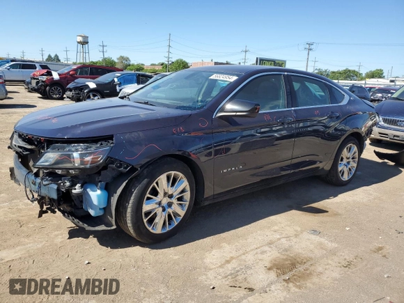 2015 Chevrolet Impala LS with VIN 2G11Z5SL1F9223010, listed as a Copart auction lot 56824954 with 127,596 mi miles and Salvage title. Bid and sale history available at DreamBid. Image 1.