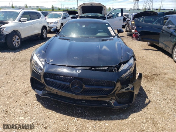 2017 Mercedes-Benz AMG GT with VIN WDDYJ7JA5HA010003, listed as a Copart auction lot 61672604 with 17,586 mi miles and Salvage Title. Bid and sale history available at carsss.com. Image 5.