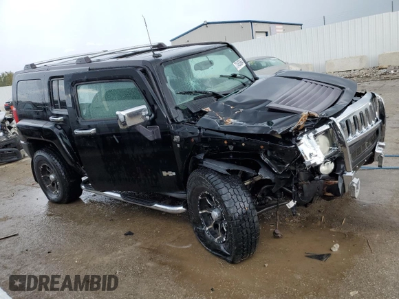 2007 Hummer H3 SUV with VIN 5GTDN13E078120322, listed as a Copart auction lot 72453664 with 238,263 mi miles and Non Repairable. Bid and sale history available at carsss.com. Image 4.