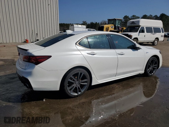 2020 Acura TLX w/A-Spec Pkg with VIN 19UUB1F64LA010723, listed as a Copart auction lot 44362595 with 96,818 mi miles and Salvage Title. Bid and sale history available at carsss.com. Image 3.