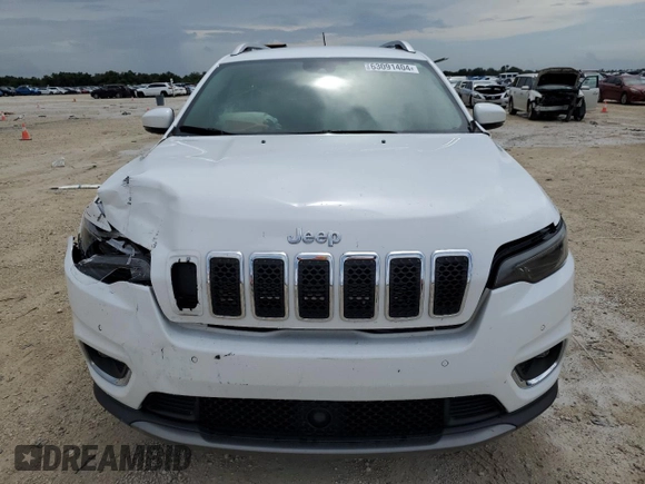 2020 Jeep Cherokee Limited with VIN 1C4PJLDXXLD615012, listed as a Copart auction lot 63091404 with 58,004 mi miles and Salvage title. Bid and sale history available at DreamBid. Image 5.