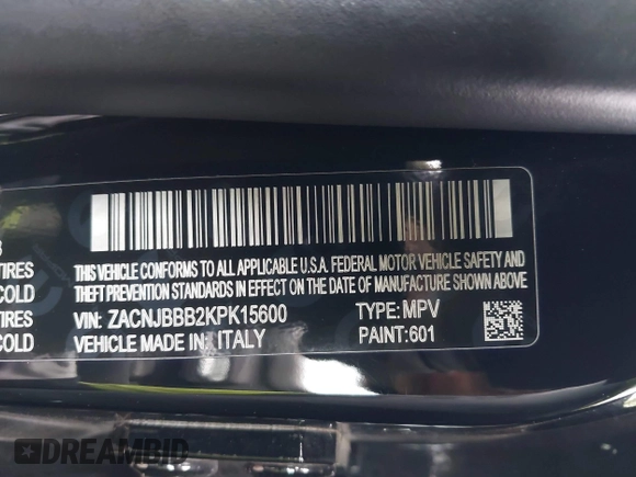 2019 Jeep Renegade Latitude with VIN ZACNJBBB2KPK15600, listed as a IAAI auction lot 42021625 with 69,640 mi miles and . Bid and sale history available at DreamBid. Image 9.
